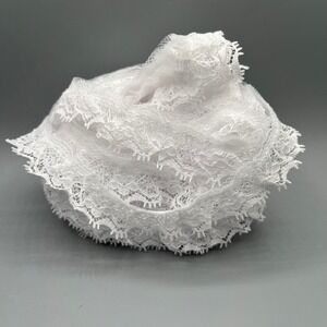 VTG White Lace Trim Embellishment‎ Sewing DIY Crafts Bridal Decor 6 Yard Roll